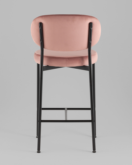 Стул полубарный Бриф VD велюр пыльно-розовый