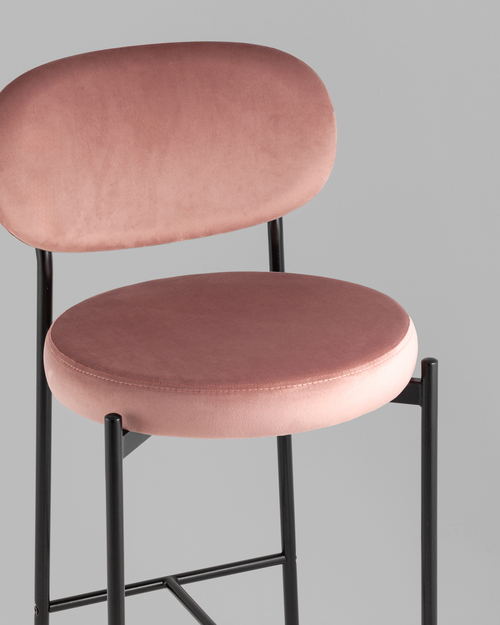 Стул полубарный Бриф VD велюр пыльно-розовый 2 шт.