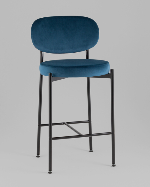 Стул полубарный Бриф VD велюр синий 2 шт.