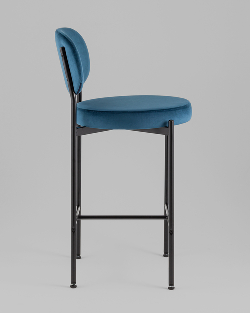 Стул полубарный Бриф VD велюр синий 2 шт.