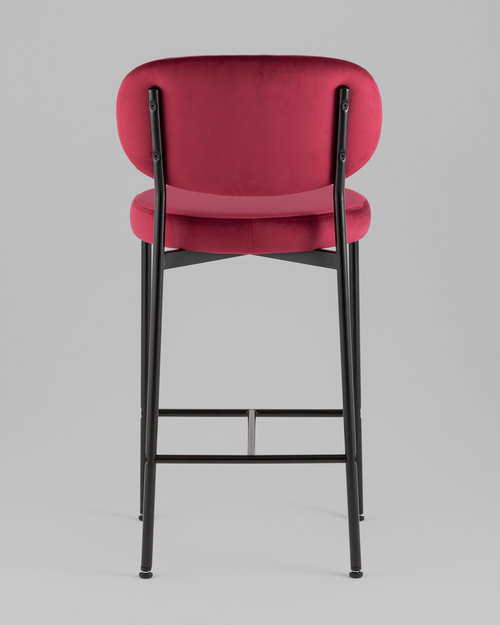 Стул полубарный Бриф VD велюр винный