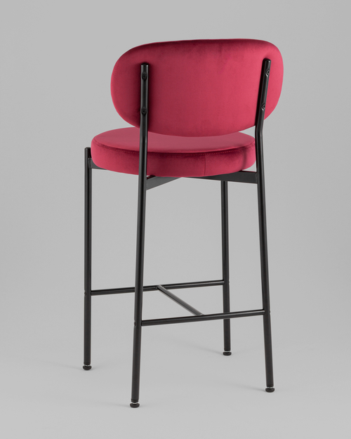 Стул полубарный Бриф VD велюр винный