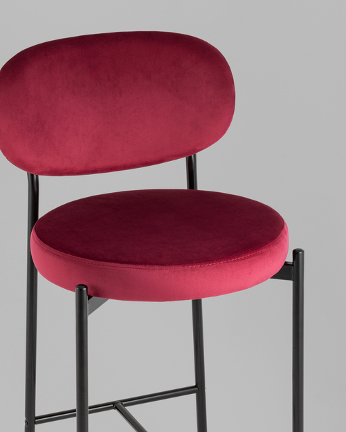 Стул полубарный Бриф VD велюр винный 2 шт.