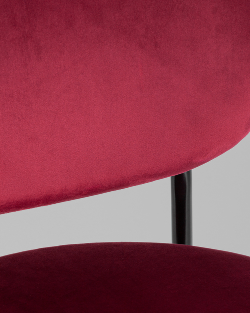 Стул полубарный Бриф VD велюр винный