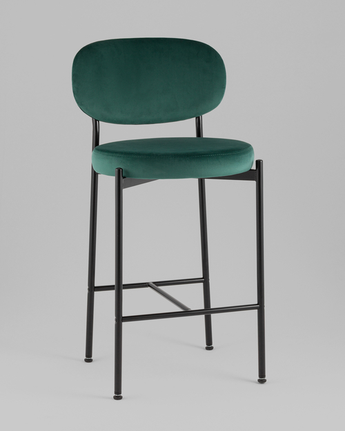 Стул полубарный Бриф VD велюр зеленый