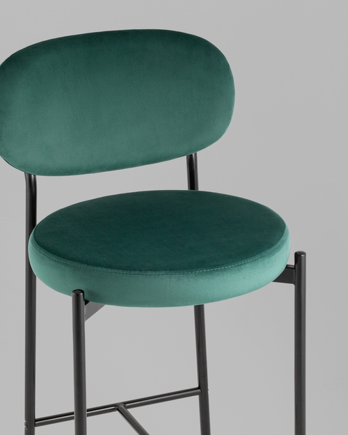 Стул полубарный Бриф VD велюр зеленый