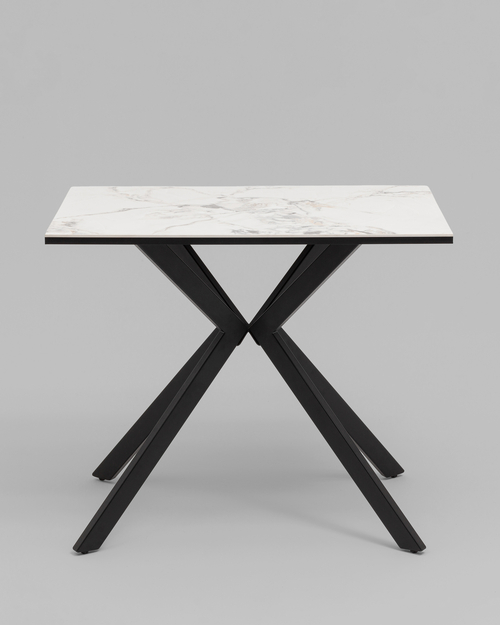 Стол Мармер мини нераскладной 90х60х75 см, GOLD JADE, подстолье металл черный