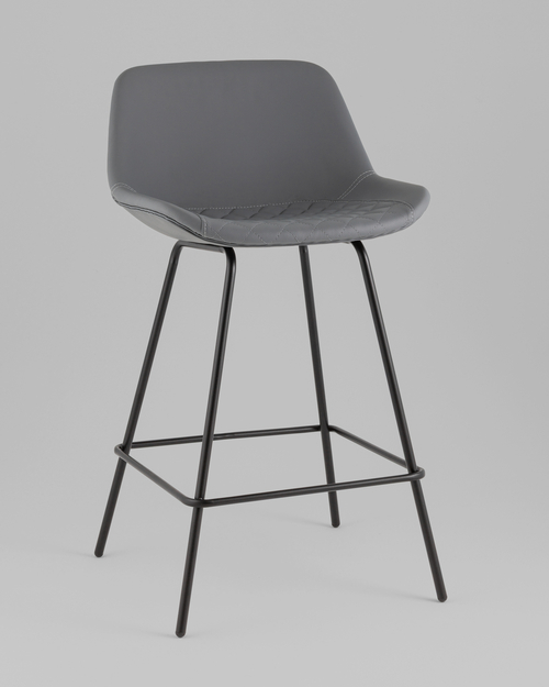 Стул полубарный Деймон экокожа серый