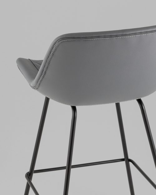Стул полубарный Деймон экокожа серый