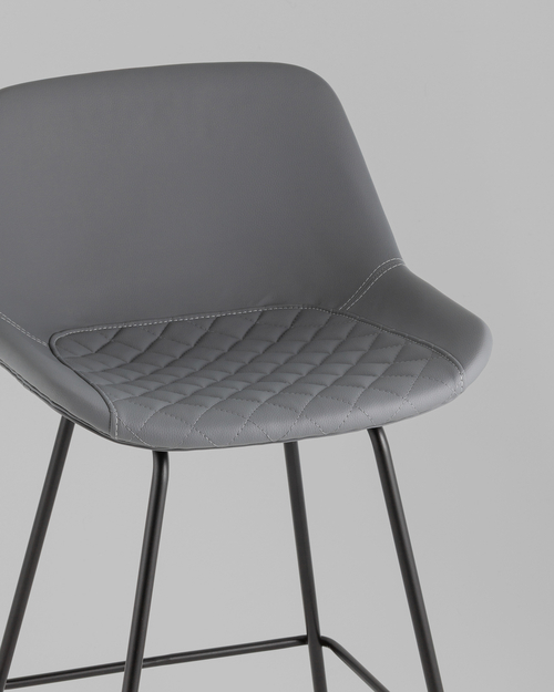 Стул полубарный Деймон экокожа серый