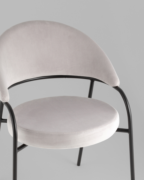 Стул Тилль велюр светло-серый