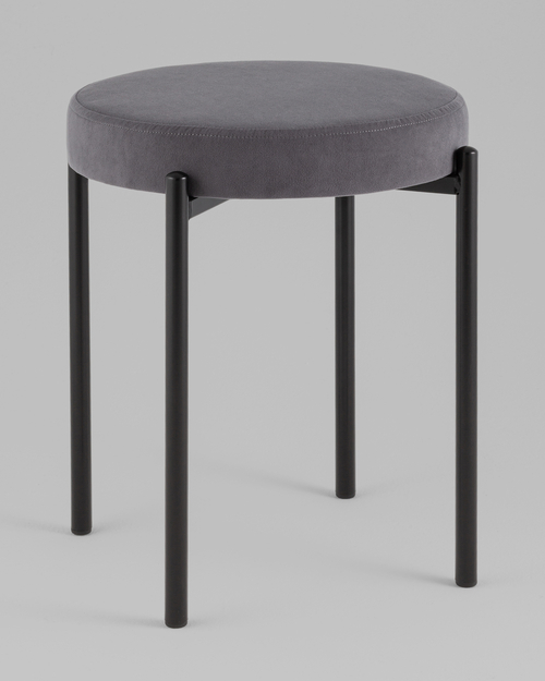 Табурет Бриф Original велюр серый
