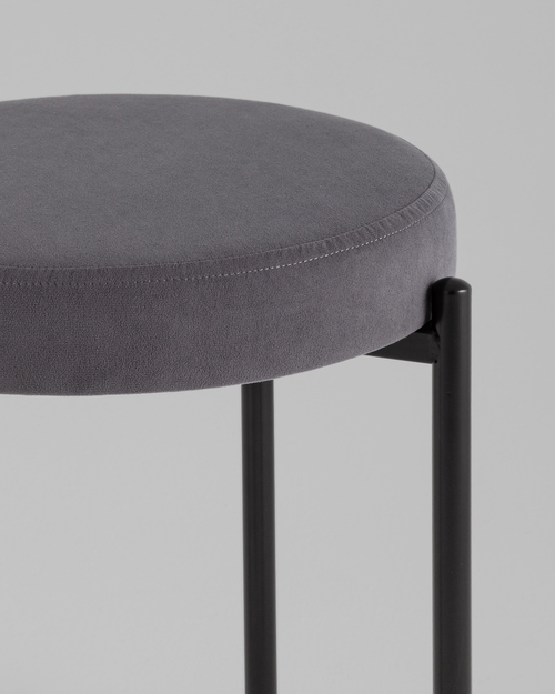 Табурет Бриф Original велюр серый