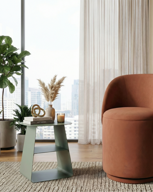 Журнальный столик Leyre металл зеленый