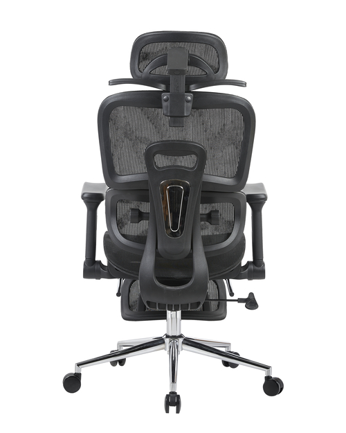 Кресло офисное TopChairs Stich с оттоманкой черный