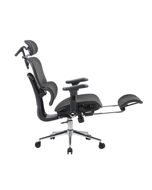 Кресло офисное TopChairs Stich с оттоманкой черный