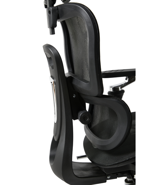 Кресло офисное TopChairs Stich с оттоманкой черный