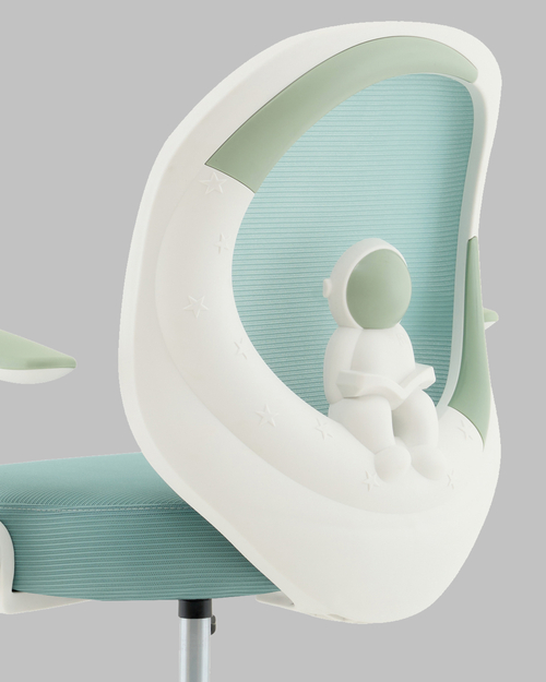 Кресло TopChairs Spaceman мятный с подставкой для ног