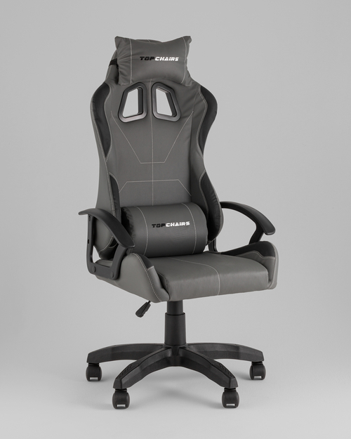 Кресло спортивное TopChairs Wyvern серо-черный