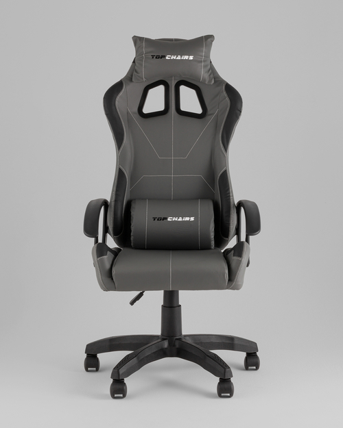 Кресло спортивное TopChairs Wyvern серо-черный