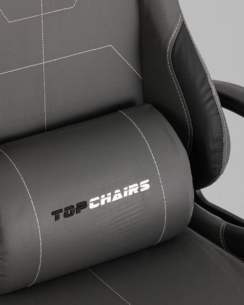 Кресло спортивное TopChairs Wyvern серо-черный
