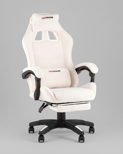 Кресло спортивное TopChairs MG-7019 букле белый