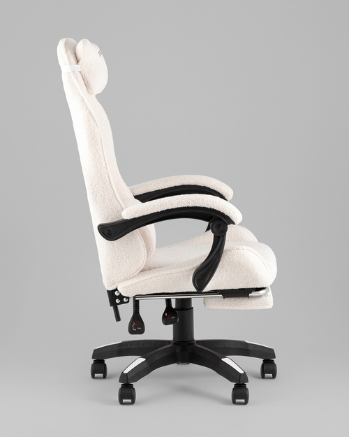 Кресло спортивное TopChairs MG-7019 букле белый