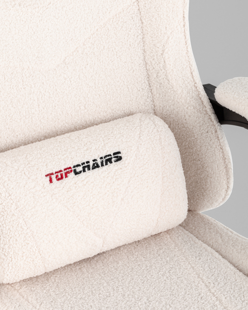 Кресло спортивное TopChairs MG-7019 букле белый