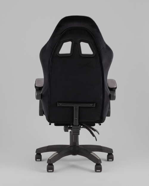 Кресло спортивное TopChairs MG-7019 велюр черно-серый