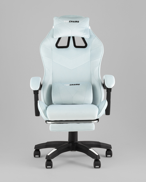Кресло спортивное TopChairs MG-7019 велюр светло-голубой