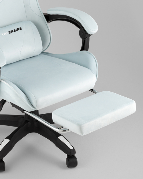 Кресло спортивное TopChairs MG-7019 велюр светло-голубой