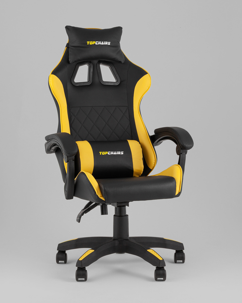 Кресло спортивное TopChairs MG-7043 черно-жёлтый