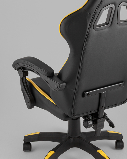 Кресло спортивное TopChairs MG-7043 черно-жёлтый