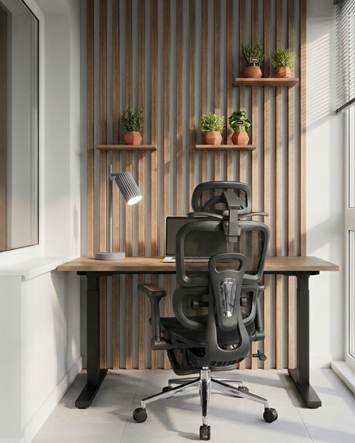 Кресло офисное TopChairs Stich с оттоманкой черный