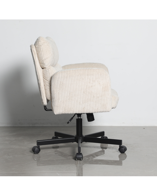 Кресло офисное TopChairs 6187 с откидными подлокотниками кремовый