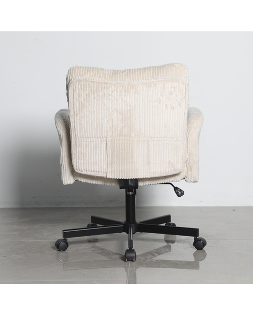 Кресло офисное TopChairs 6187 с откидными подлокотниками кремовый