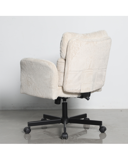 Кресло офисное TopChairs 6187 с откидными подлокотниками кремовый