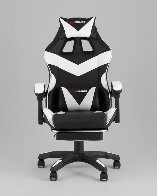 Кресло спортивное TopChairs MG-7019 черно-белый