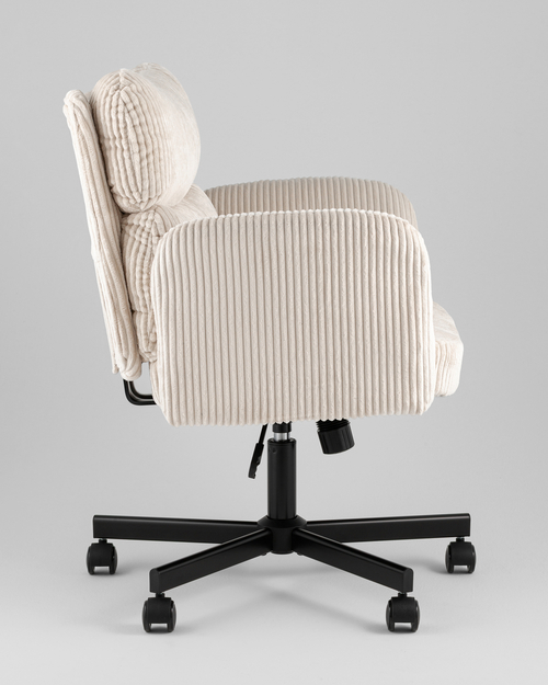 Кресло офисное TopChairs Nami с откидными подлокотниками кремовый