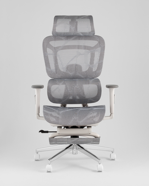 Кресло офисное TopChairs Nimbus белая сетка белый пластик