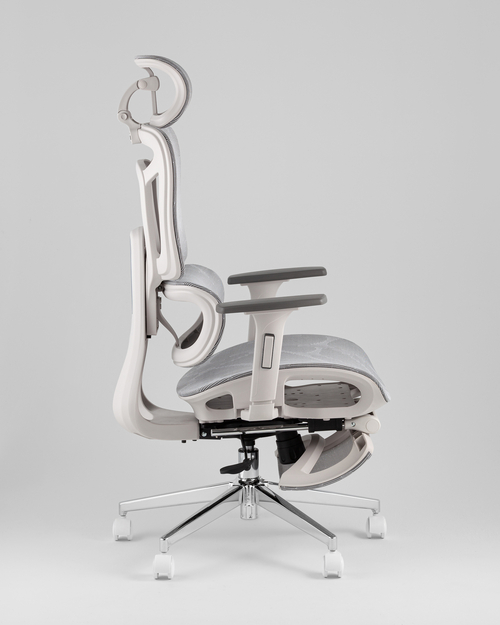Кресло офисное TopChairs Nimbus белая сетка белый пластик