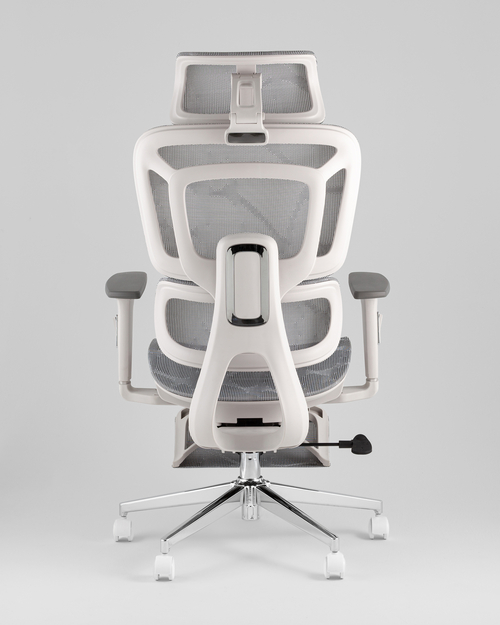 Кресло офисное TopChairs Nimbus белая сетка белый пластик