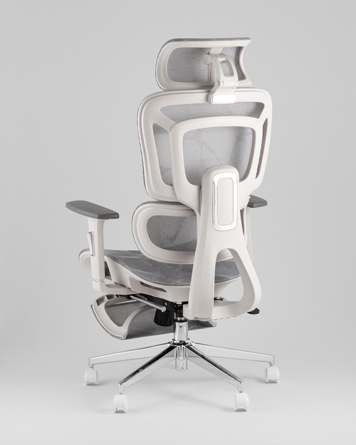Кресло офисное TopChairs Nimbus белая сетка белый пластик