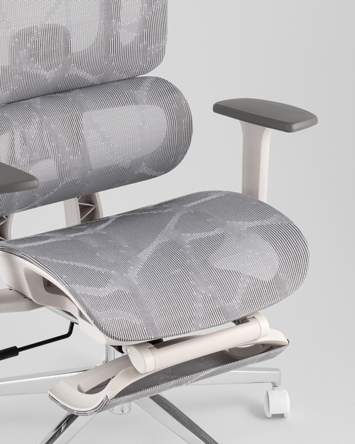 Кресло офисное TopChairs Nimbus белая сетка белый пластик