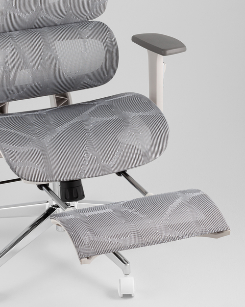 Кресло офисное TopChairs Nimbus белая сетка белый пластик