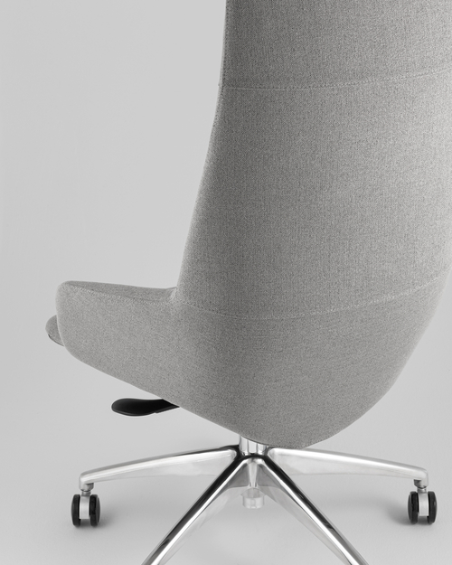Кресло руководителя TopChairs Bow в ткани серый
