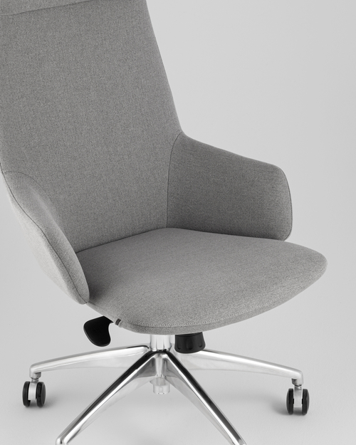 Кресло руководителя TopChairs Bow в ткани серый