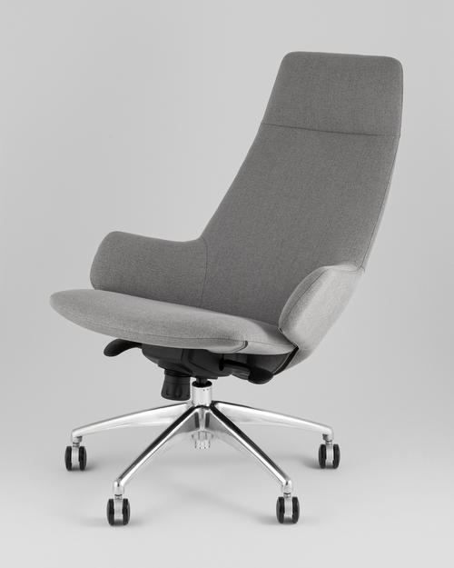 Кресло руководителя TopChairs Bow в ткани серый