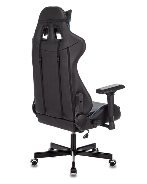 Кресло игровое Zombie VIKING TANK черный/синий/белый искусственная кожа с подголов. крестовина метал