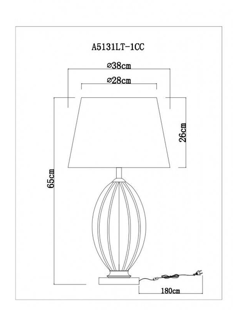 Декоративная настольная лампа Arte Lamp A5131LT-1CC Beverly